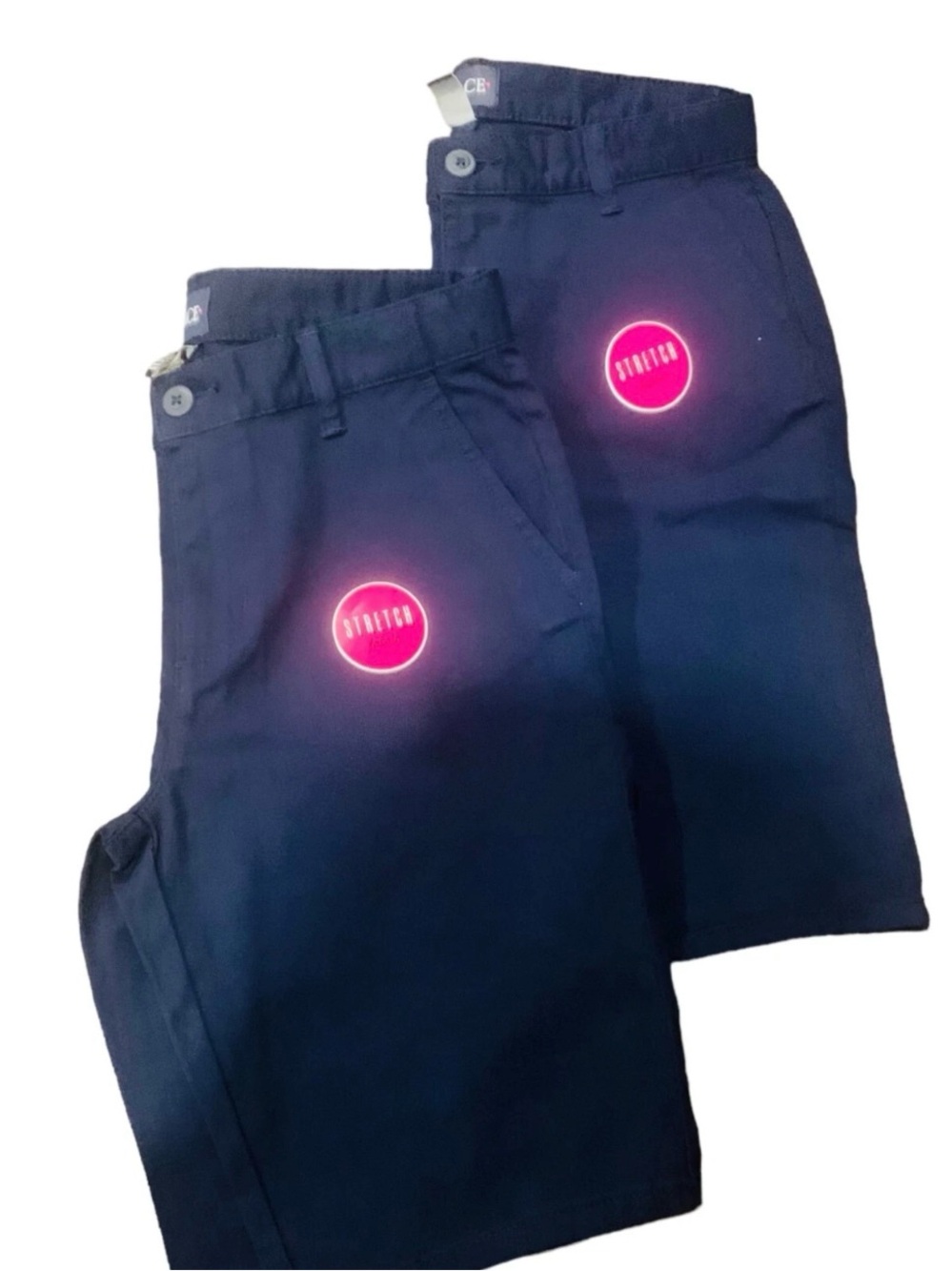 Lot of 2  Childrens Place Girls Size 14 Slim Blue Pockets Uniform Shorts